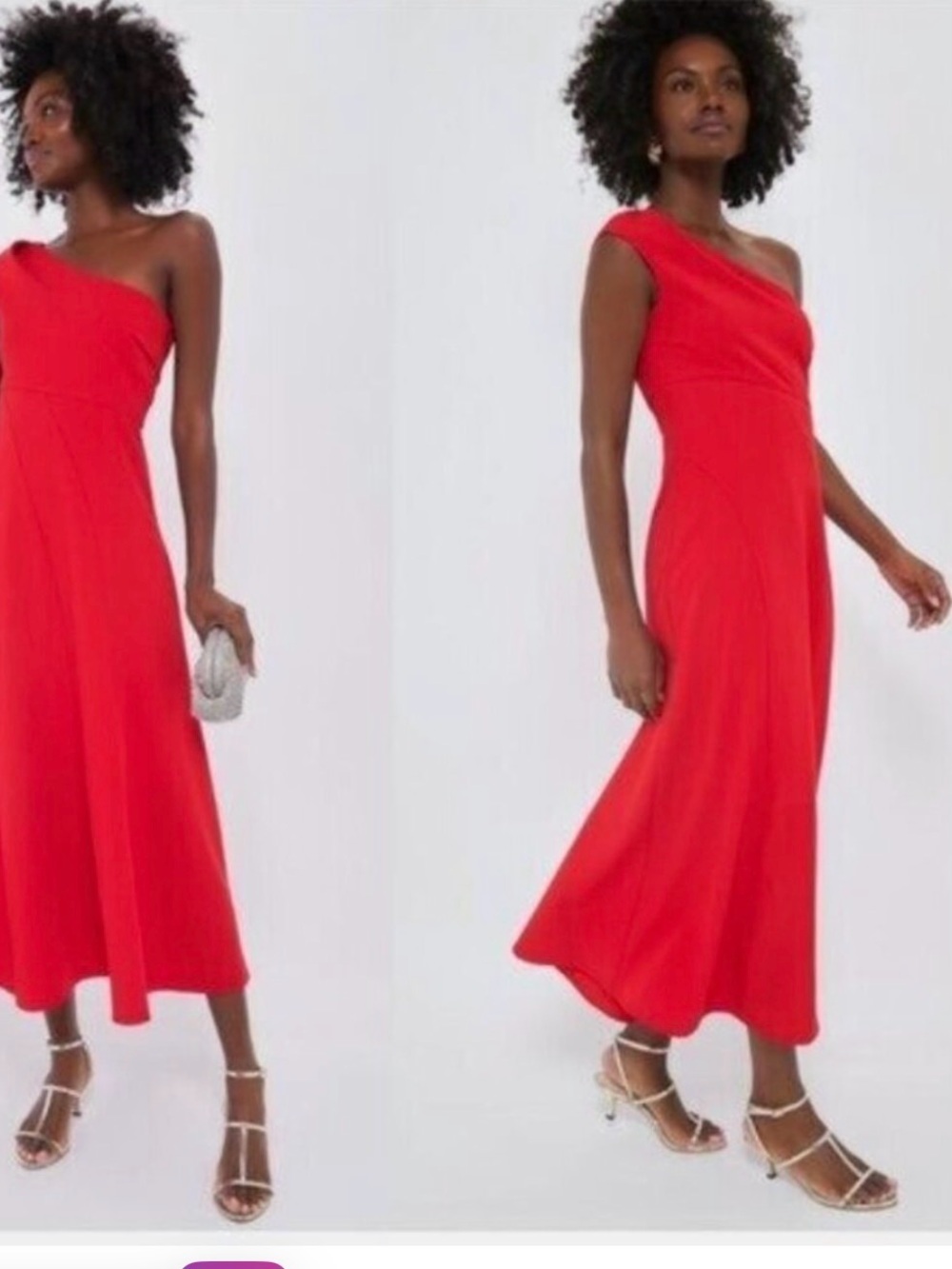 Tuckernuck One-Shoulder Red Midi Dress - Picture 2 of 4